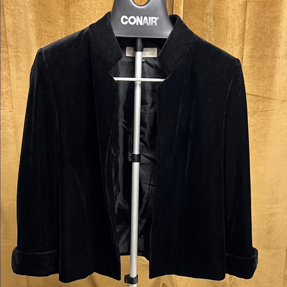 Tahari ASL Black Velvet Women's Blazer